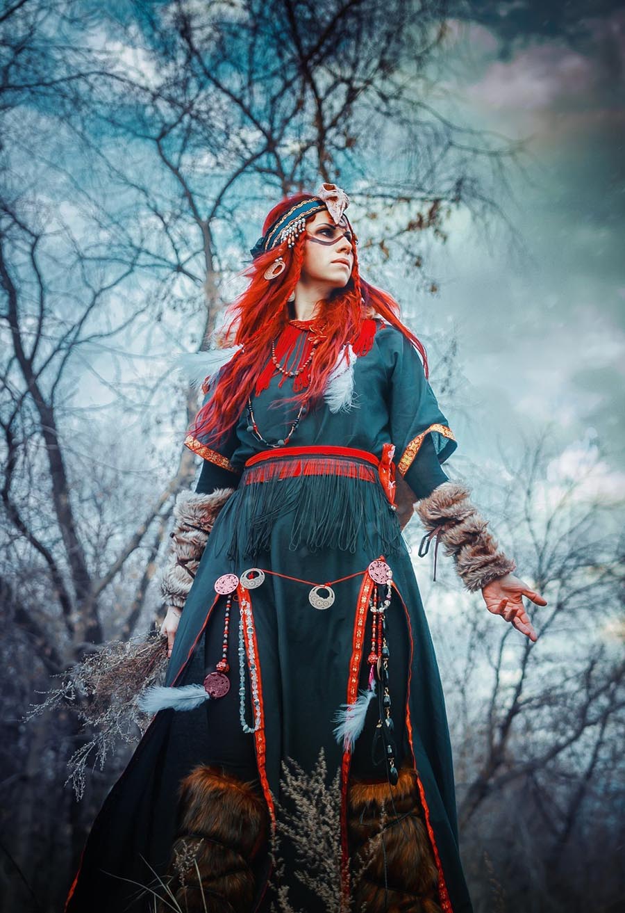 Girls in Slavic costumes underwear in Columbus